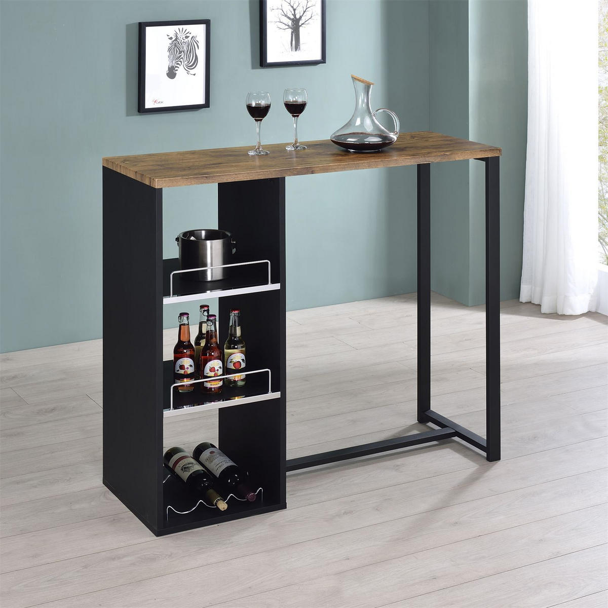 BARTISCH PIAVA - Braun, Holzwerkstoff (113/104/40cm) - IDIMEX