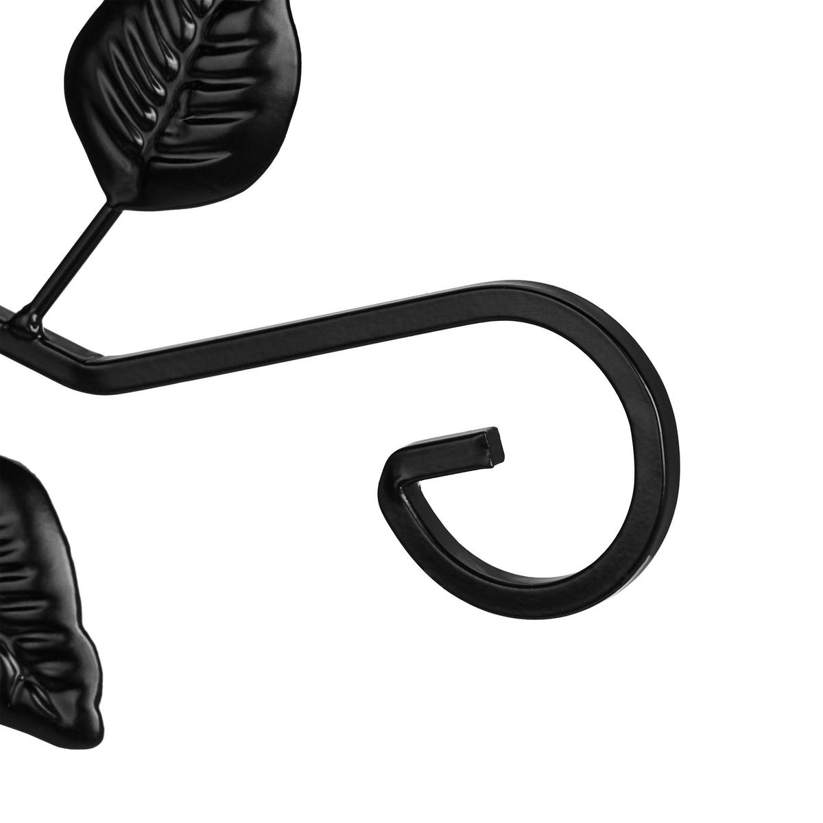 2XBLUMENAMPELHALTERUNG - Schwarz, Metall (29.5/30/2cm) - Relaxdays