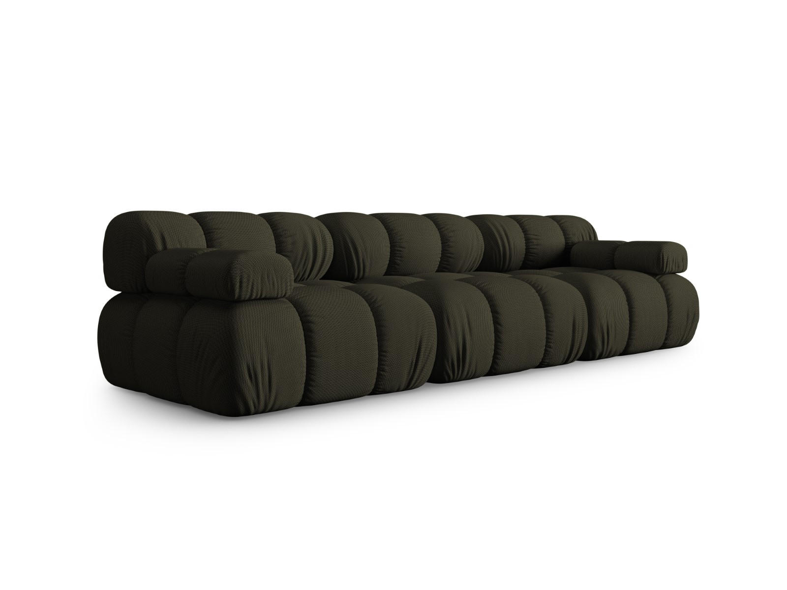 SOFA modular Bellis aus 3D-Stoff Amazonasgrün 3 Sitzplätze - Waldgrün, Textil (94/70/282cm) - Micadoni