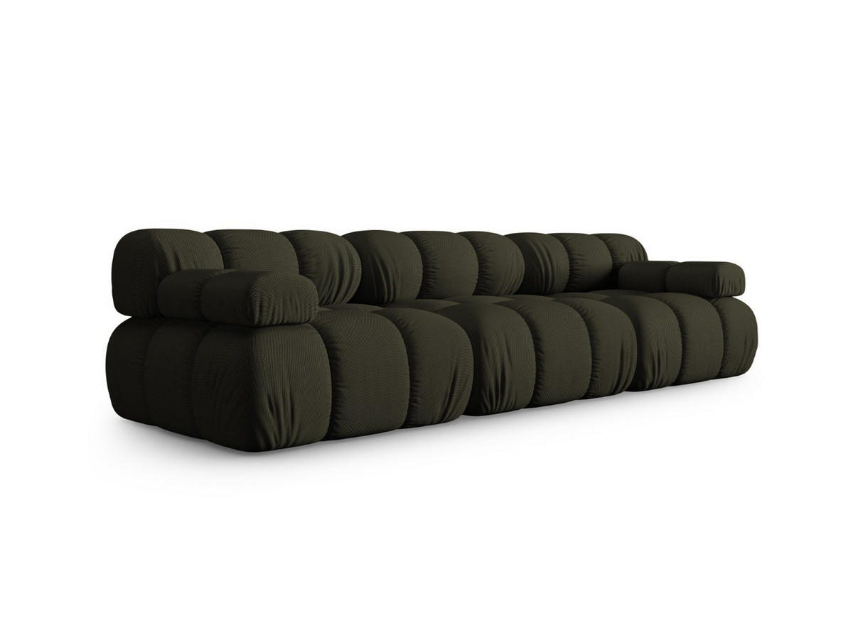 SOFA modular Bellis aus 3D-Stoff Amazonasgrün 3 Sitzplätze - Waldgrün, Textil (94/70/282cm) - Micadoni