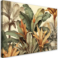 LEINWANDBILD Bananenblätter in Sepia - Beige, Textil (100/70cm) - Feeby