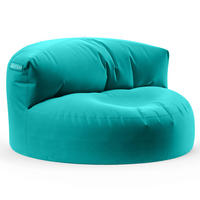 INDOOR OUTDOOR SITZSACK Lounge Sofa - Türkis, Textil (90/50/50cm) - Green Bean