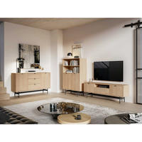 WOHNZIMMER Set 3-tlg. – Reynos – Artisan Eiche - Eichefarben/Eiche Artisan, Holzwerkstoff (150/53/33cm) - hi-markt