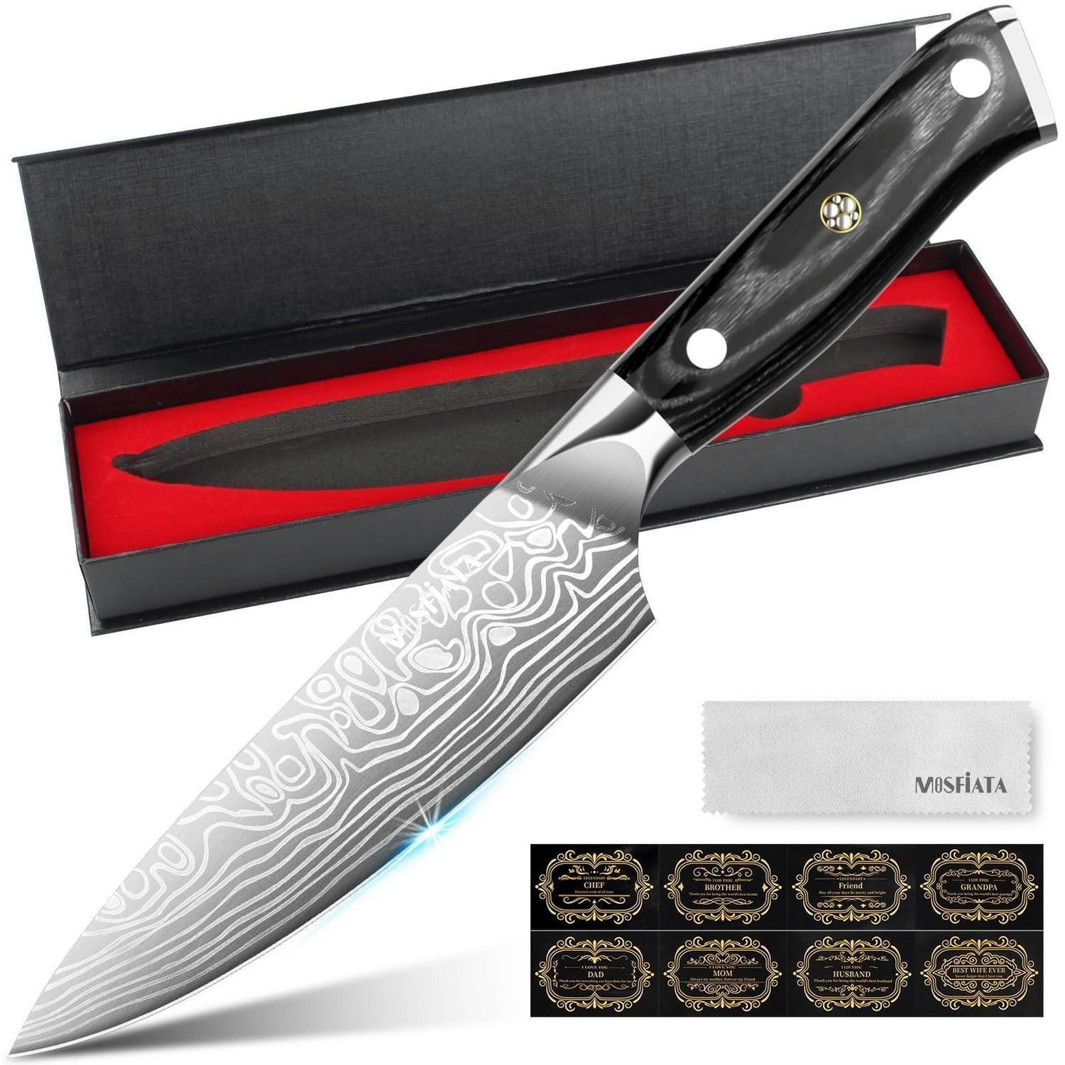 KOCHMESSER 15 cm mit Holzgriff - Silberfarben, Metall (28.5cm)