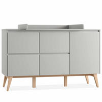 WICKELKOMMODE DAMBI - Grau, Holzwerkstoff (149/100/53cm) - KONSIMO®