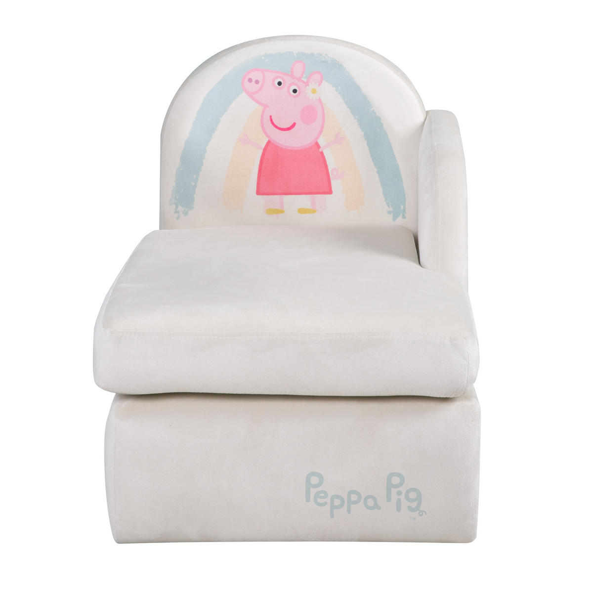 KINDERLOUNGESOFA Peppa Pig - Beige, Holzwerkstoff/Textil (75/54/47cm) - Roba