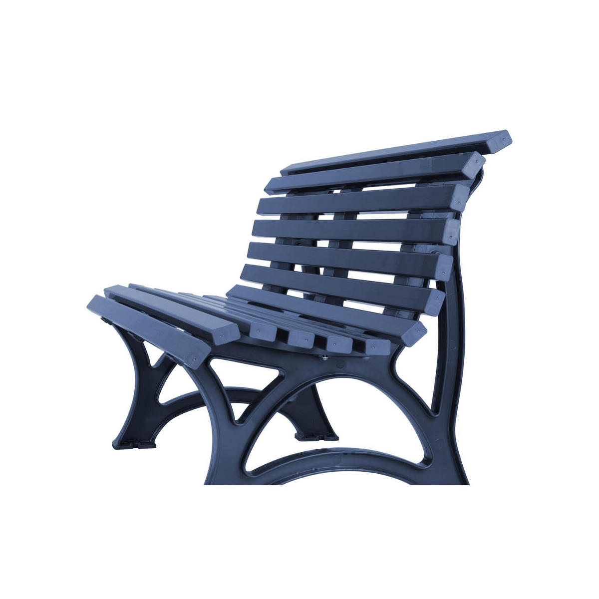 GARTENBANK Jamaika 3 Sitzer Blau 80 x 150 x 64 cm Witterungskunststoff & UV Beständiger Kunststoff - Blau, Kunststoff (150/80/64cm) - PROREGAL