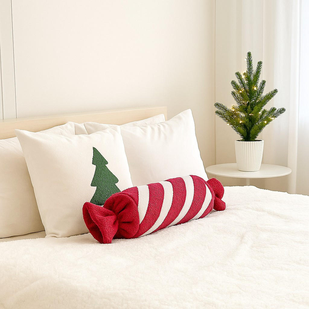 WEIHNACHTSKISSEN Lucien 54 cm - Rot, Textil (13/54cm)