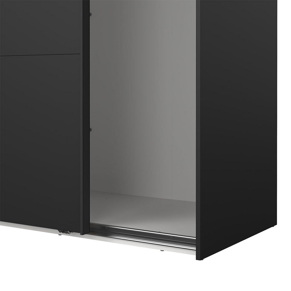 KLEIDERSCHRANK, Catania, Schwarz, Holzwerkstoff, 179 x 65 x 221 cm - Schwarz, Holzwerkstoff (179/221/65cm) - ebuy24