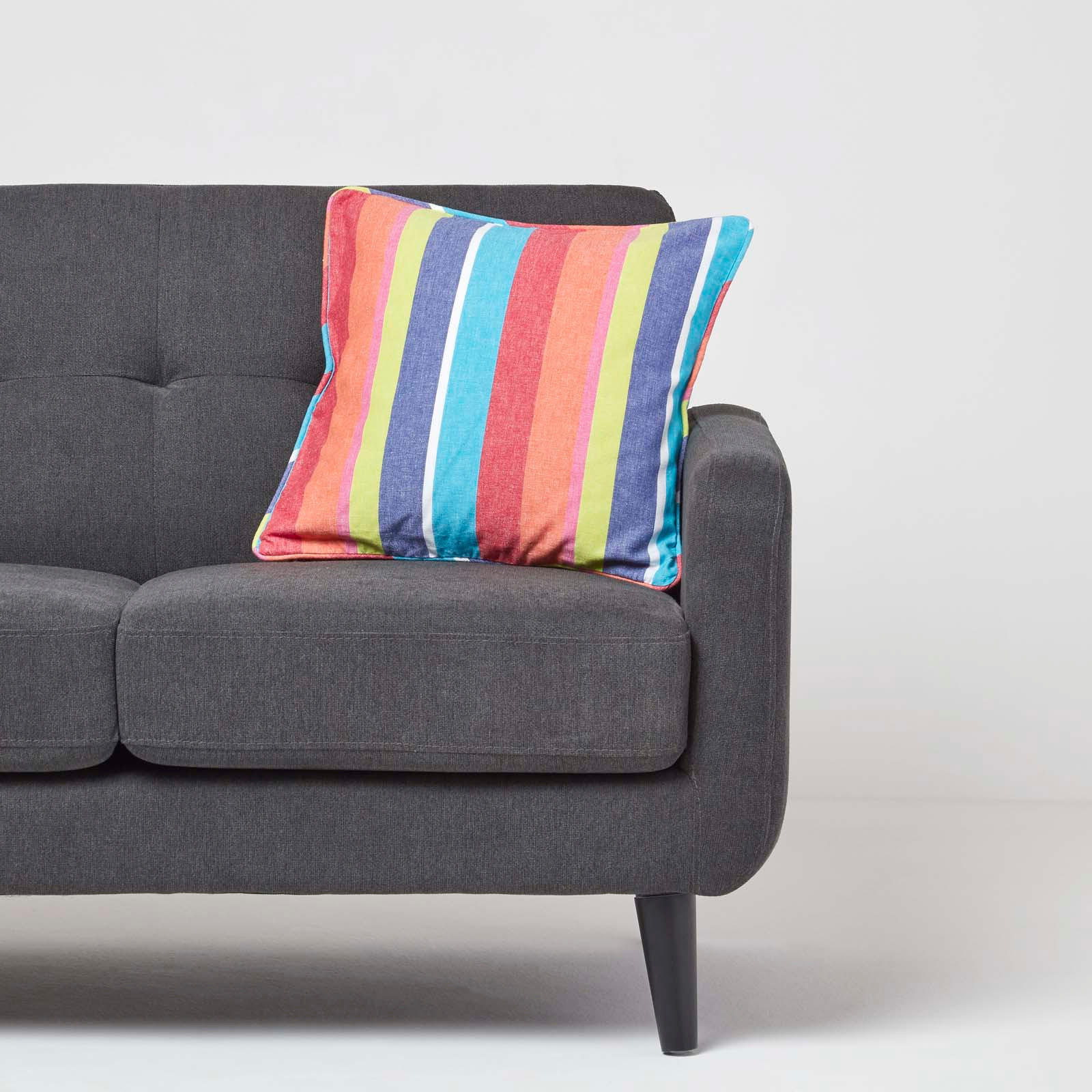 KISSENHÜLLE bunt gestreift 45/45 cm - Multicolor, Textil (45/45cm) - Homescapes