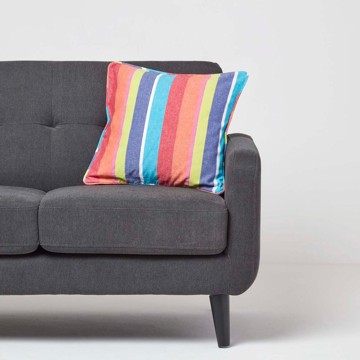 KISSENHÜLLE bunt gestreift 45/45 cm - Multicolor, Textil (45/45cm) - Homescapes