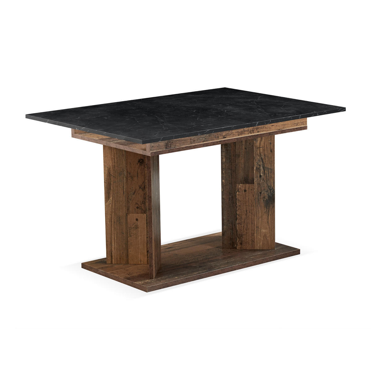 ESSTISCH VIVIAN 120-160/80/76 cm - Anthrazit/Sonoma Eiche, Holzwerkstoff (80/120/76cm) - B&D Home