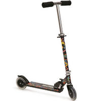 KINDERROLLER Magic schwarz Scooter Höhe einstellbar, zusammenklappbar, PU-Räder 125 mm - Schwarz, Metall (66/30/60cm) - Moni