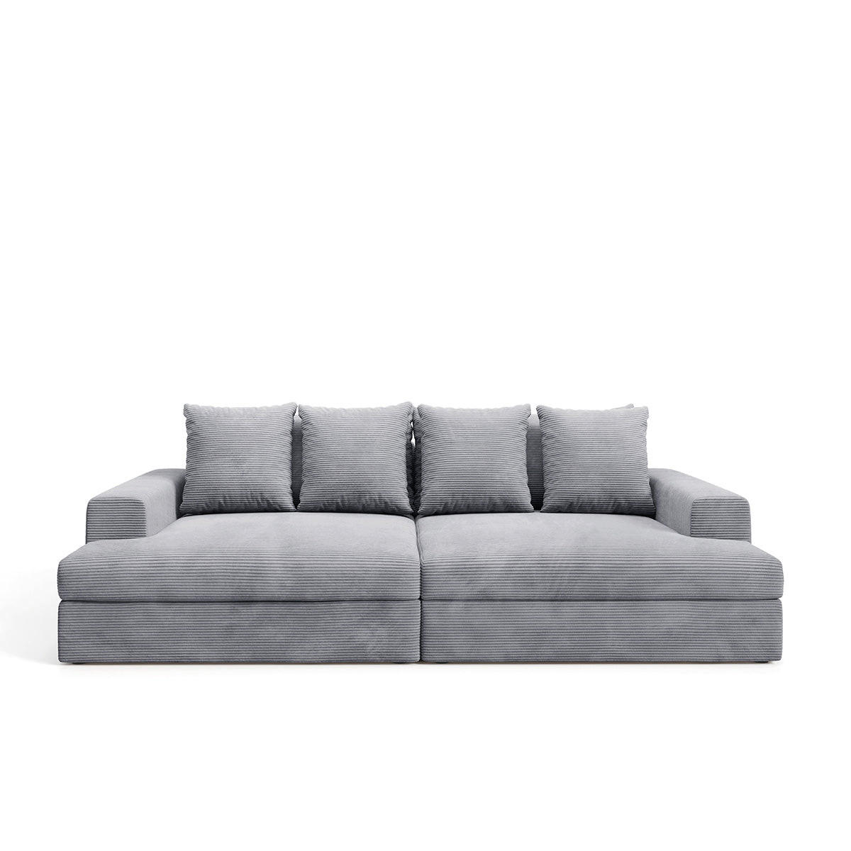 SOFA Paola 3 Sitzplätze Hellgrau - Hellgrau, Holz (272/86/167cm) - Petits-meubles