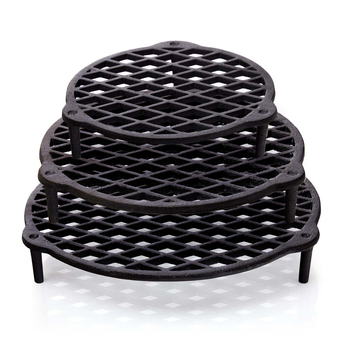 STAPELROST Gusseisen Ø22cm für 4,2L Dutch Oven Feuertopf - Schwarz, Metall (21/5/21cm) - BBQ Nerd