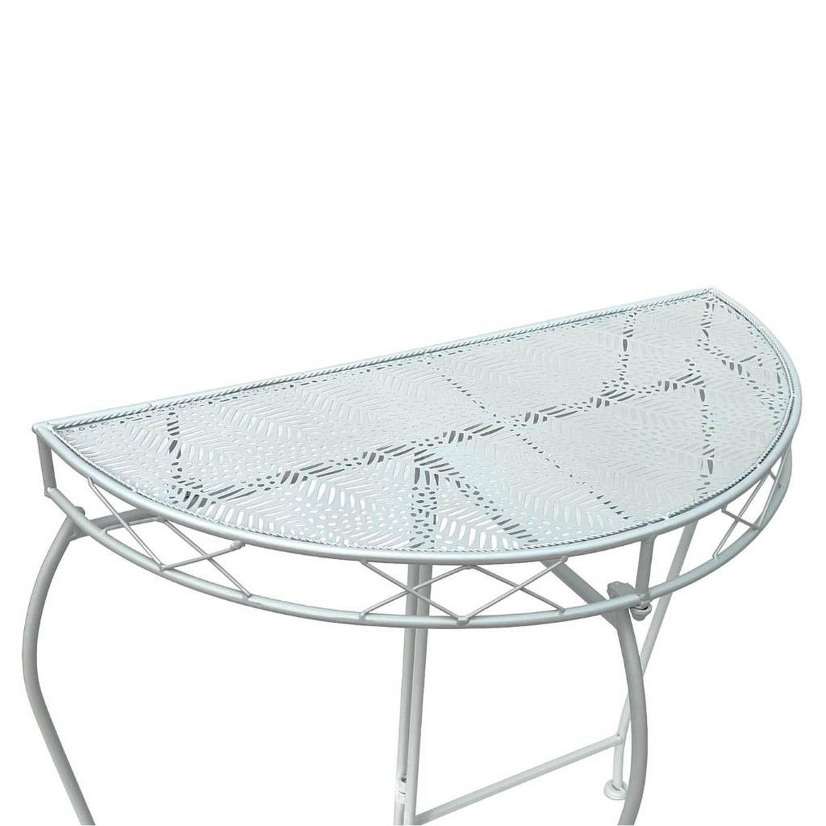 KONSOLENTISCH Weiss Metall 75 cm 96313 - Weiß, Metall (36/75/75cm) - DanDiBo