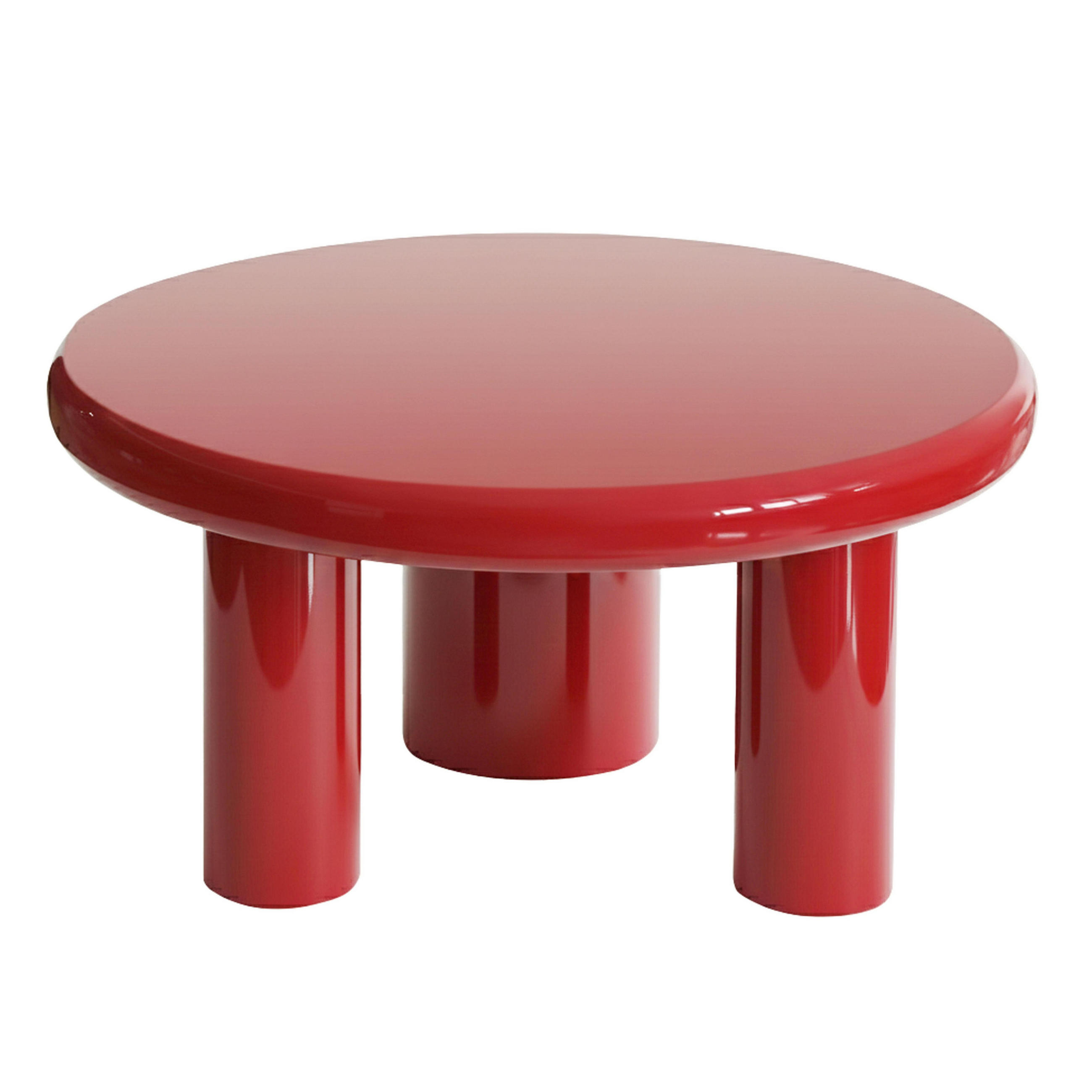 COUCHTISCH, Bordeauxrot - Rot, Holzwerkstoff (70/70/35.5cm) - Oviala