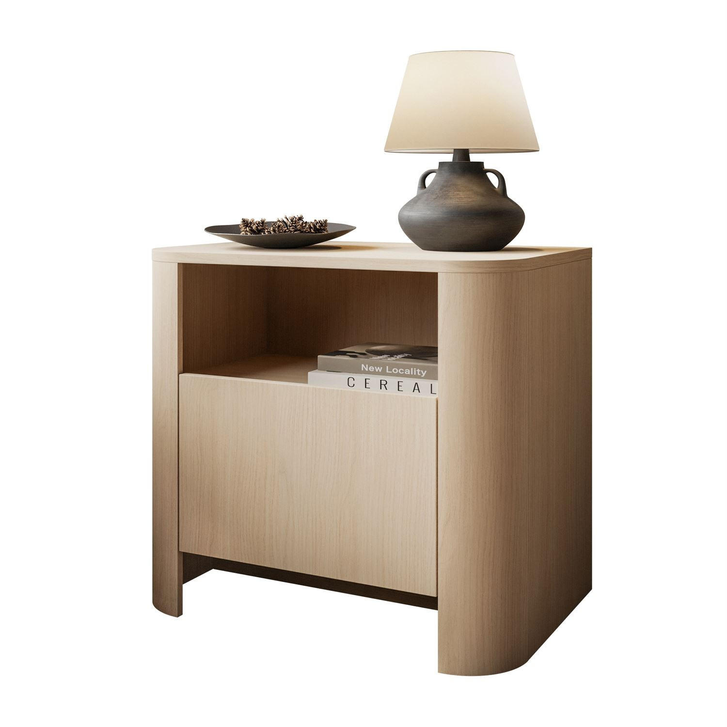 NACHTTISCH DESTINY II S-58 - Eichefarben, Holzwerkstoff (58/52/39cm) - Lookway