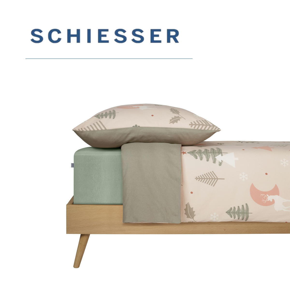 BETTWÄSCHESET Uma - Feinbiber - 2-teilig - 155x220 cm - Sand - Sandfarben, Textil (155/220cm) - SCHIESSER