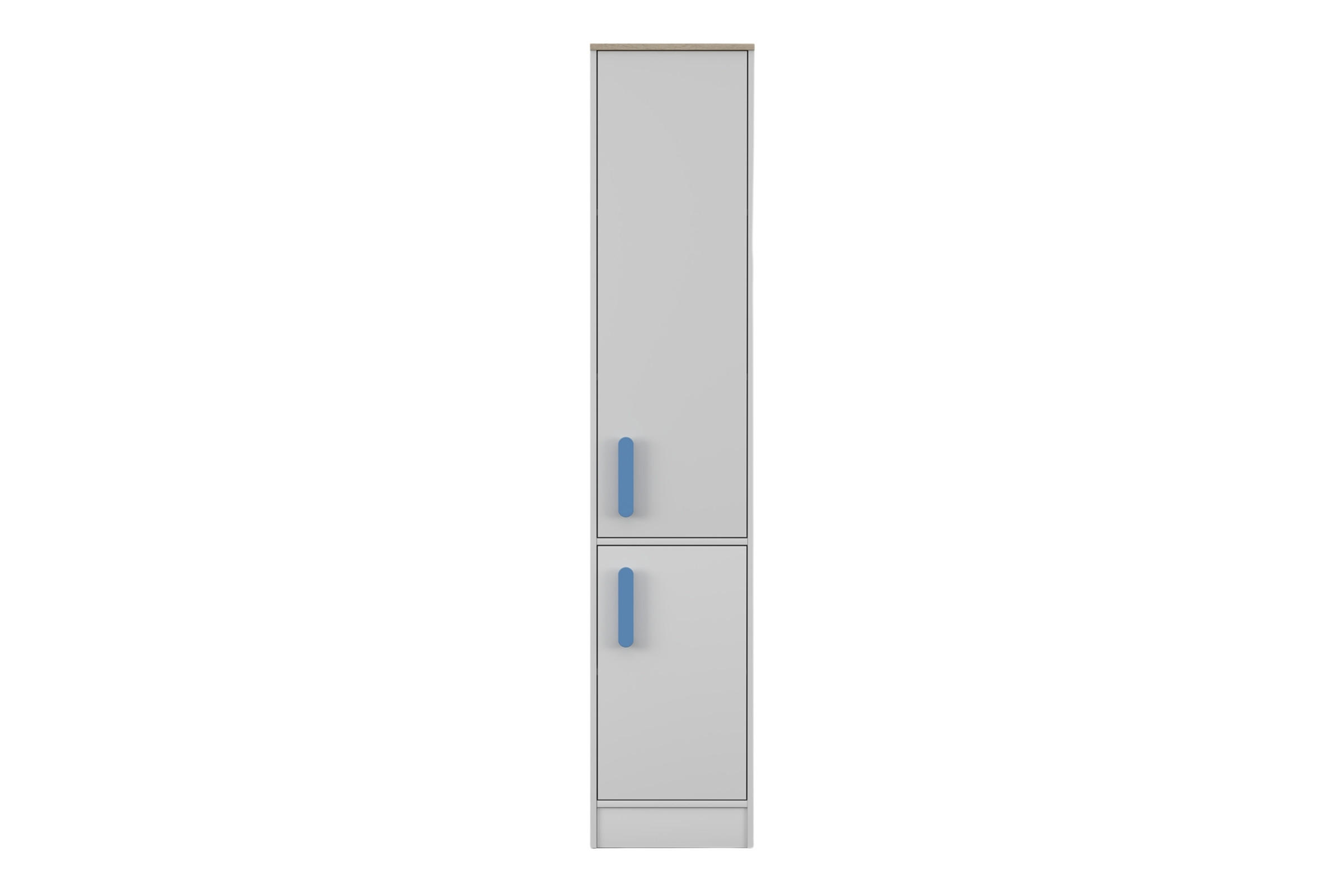 Deine Möbel 24 Regal Weiß, Blau 40x197x38 cm