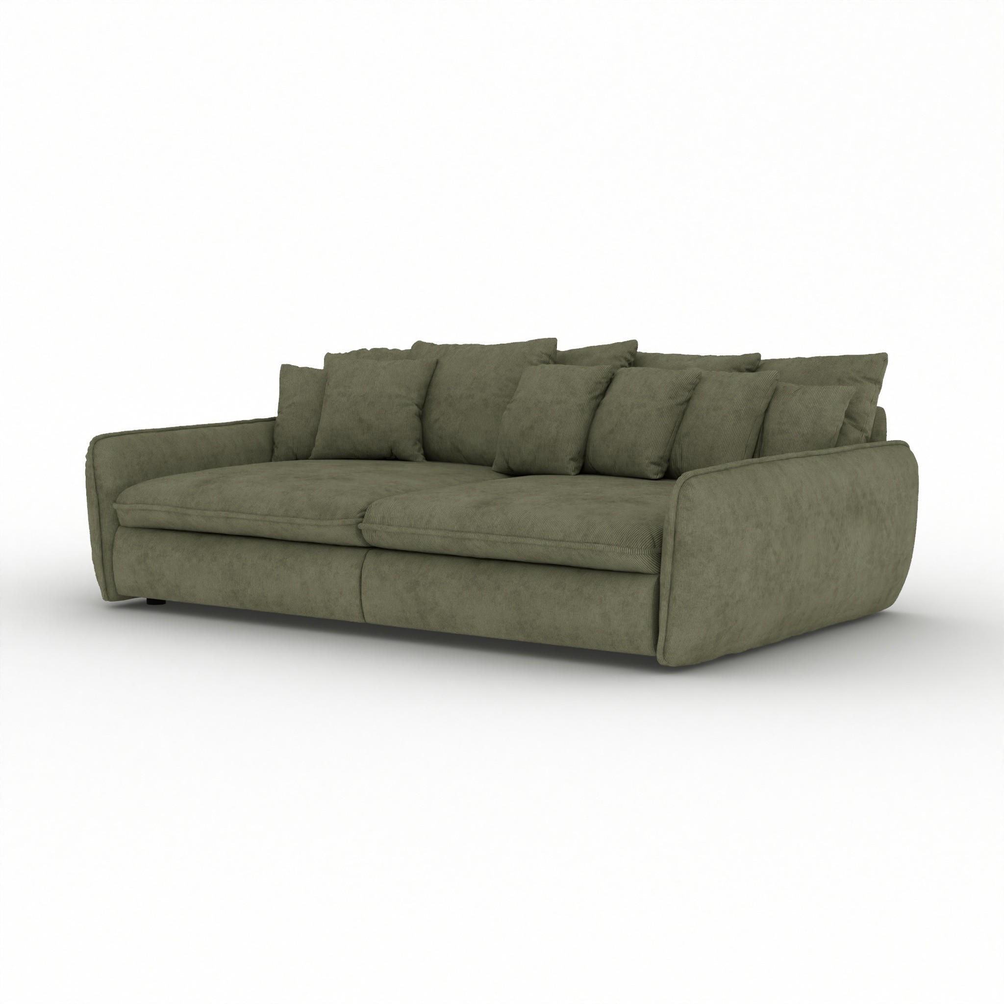 foamnova Bigsofa Dunkelgrün 234x61x131 cm