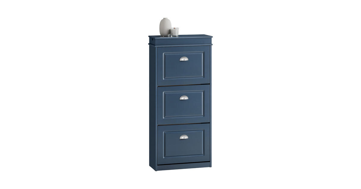 SoBuy SCHUHKIPPER mit Schublade und Haken, Schuhschrank Blau 53x24x118cm online entdecken