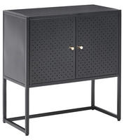 BÜROSCHRANK Metall Schwarz Rakaia - Schwarz, Metall (72/75/35cm) - Beliani
