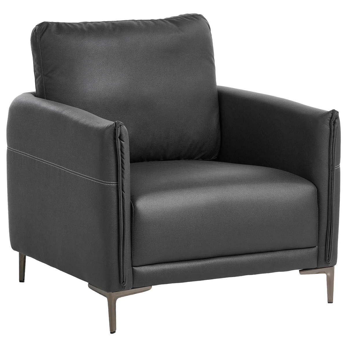 SOFA-SET 6-Sitzer Stoff Schwarz Cilens - Dunkelgrau/Schwarz, Textil (212/93/83cm) - Beliani