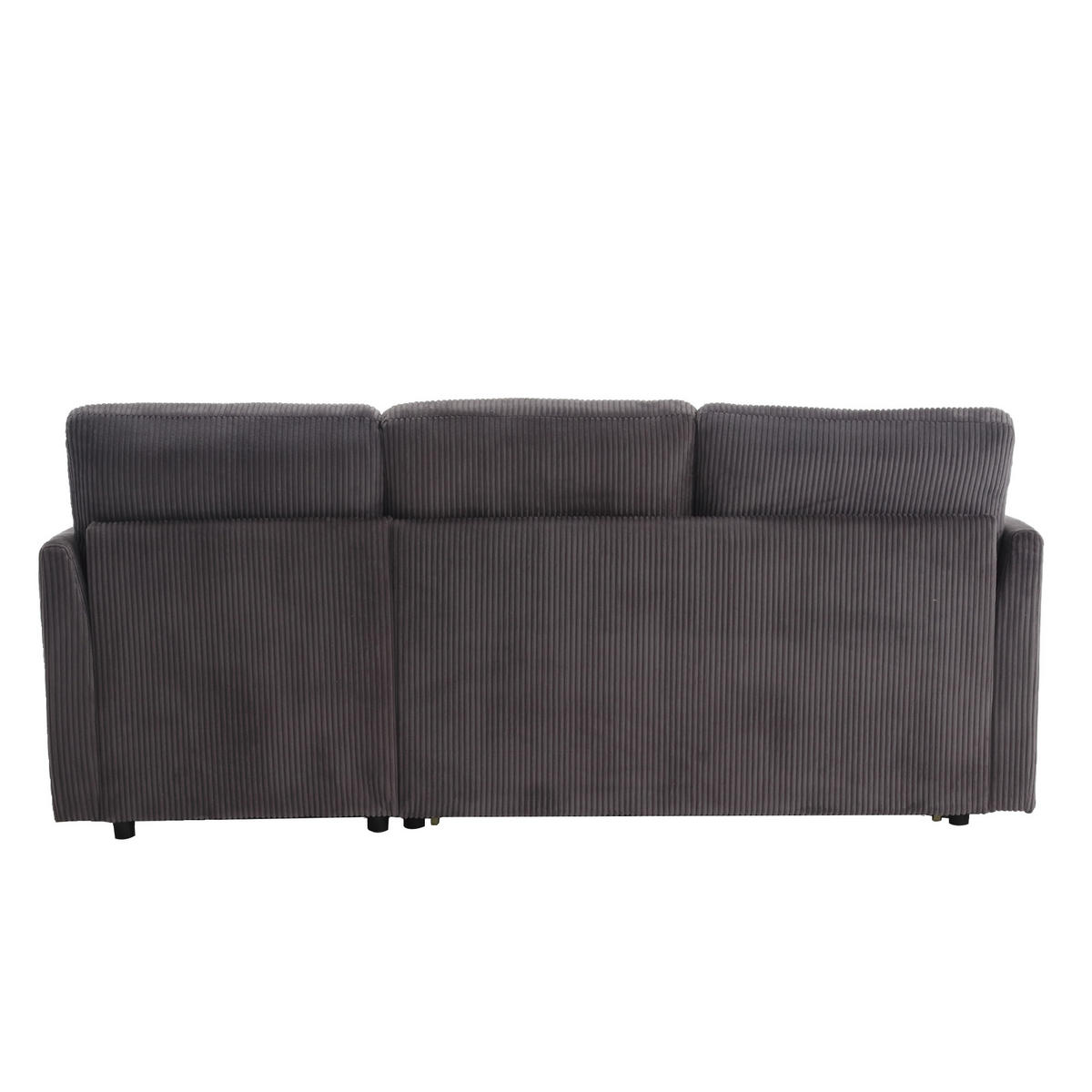 ECKSCHLAFSOFA Multifunktional mit Stauraum und Ausziehbett, DE-42549, Dunkelgrau - Dunkelgrau, Holzwerkstoff (206/108cm) - ComfortXL