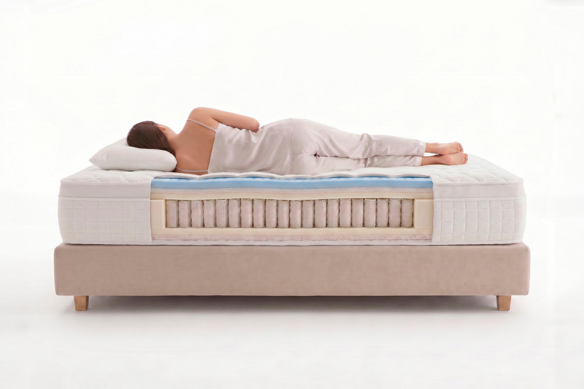 MATRATZE Box Spring Premier - 80X190, 30cm - Härtegrad H3/H4 - Weiß, Textil (80/190cm) - Moonia