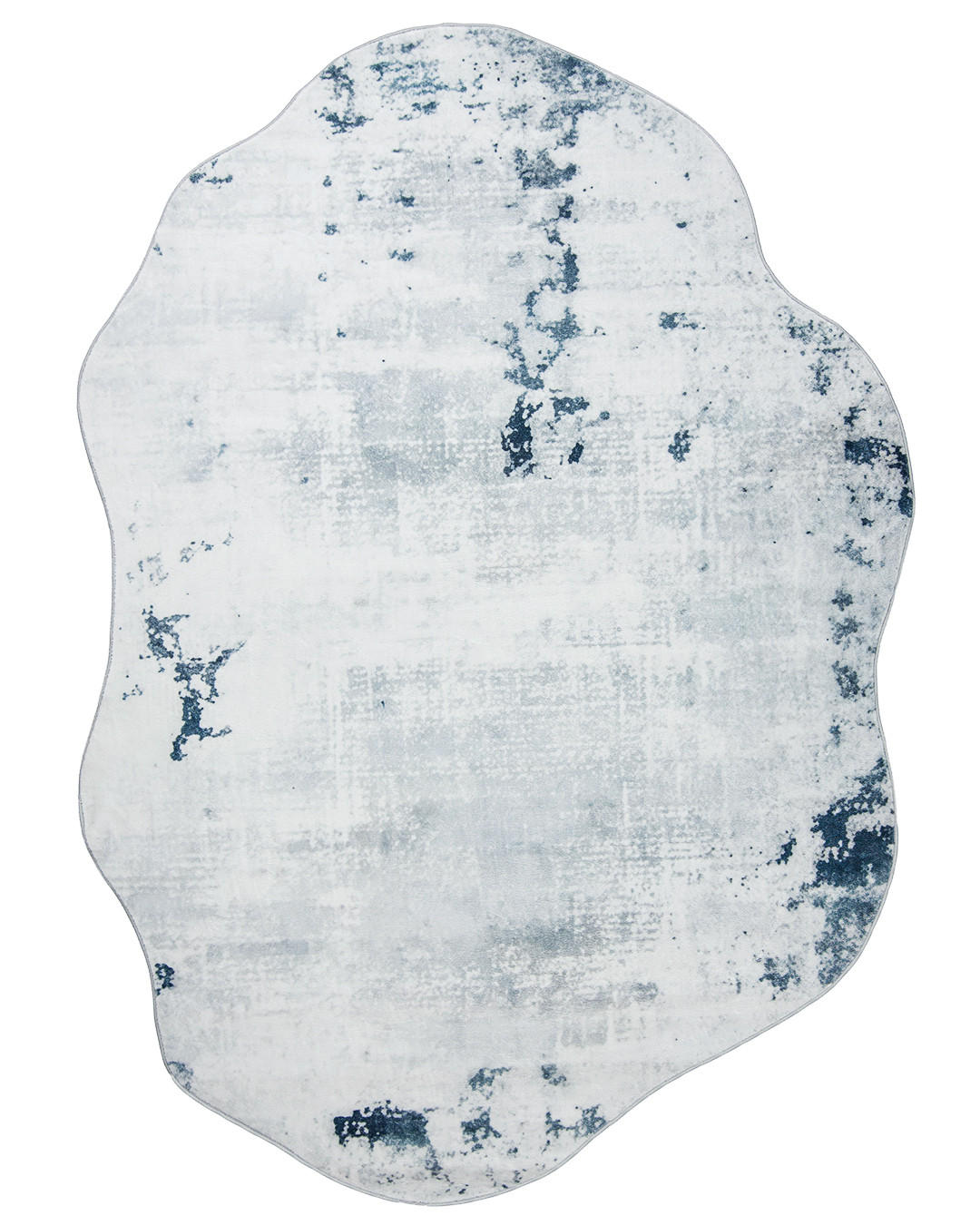 TEPPICH Arona Pabra Mazovia Unregelmäßige Form 120x160cm Blau Grau Abstrakt Kurzflor - Grau, Textil (120/160cm) - Mazovia