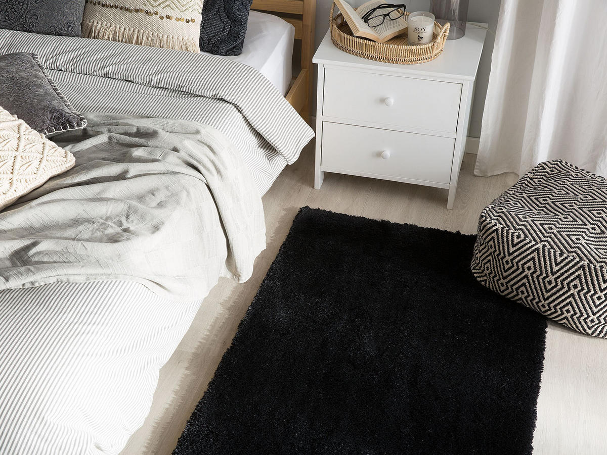 SHAGGY-TEPPICH Evren 150/80 cm - Schwarz, Kunststoff (80/150cm) - Beliani
