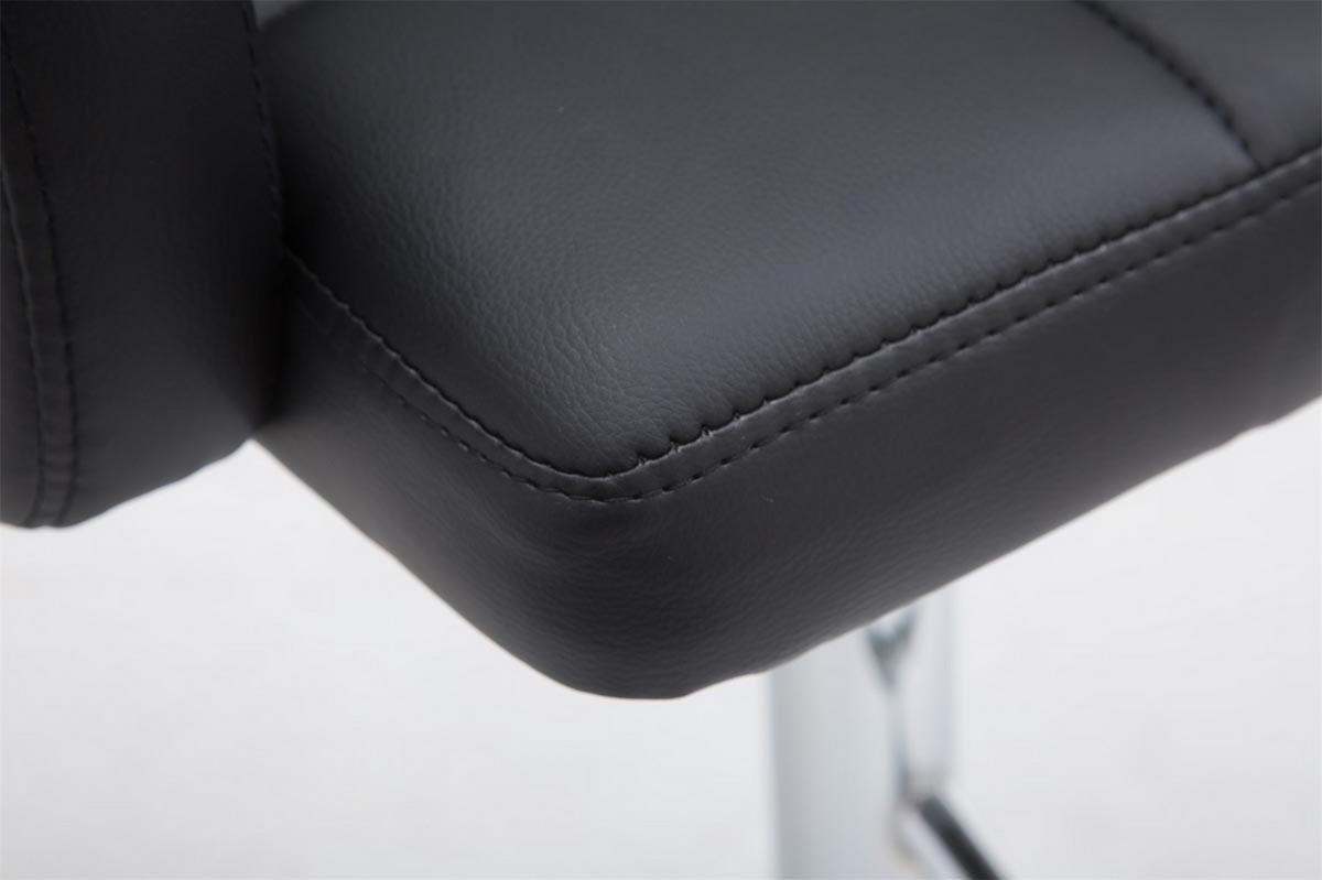 BARHOCKER Lausanne, Gestell Metall in Chromoptik, Kunstleder schwarz, - Chromfarben/Schwarz, Kunststoff/Textil (60/100/56cm) - TPFLiving