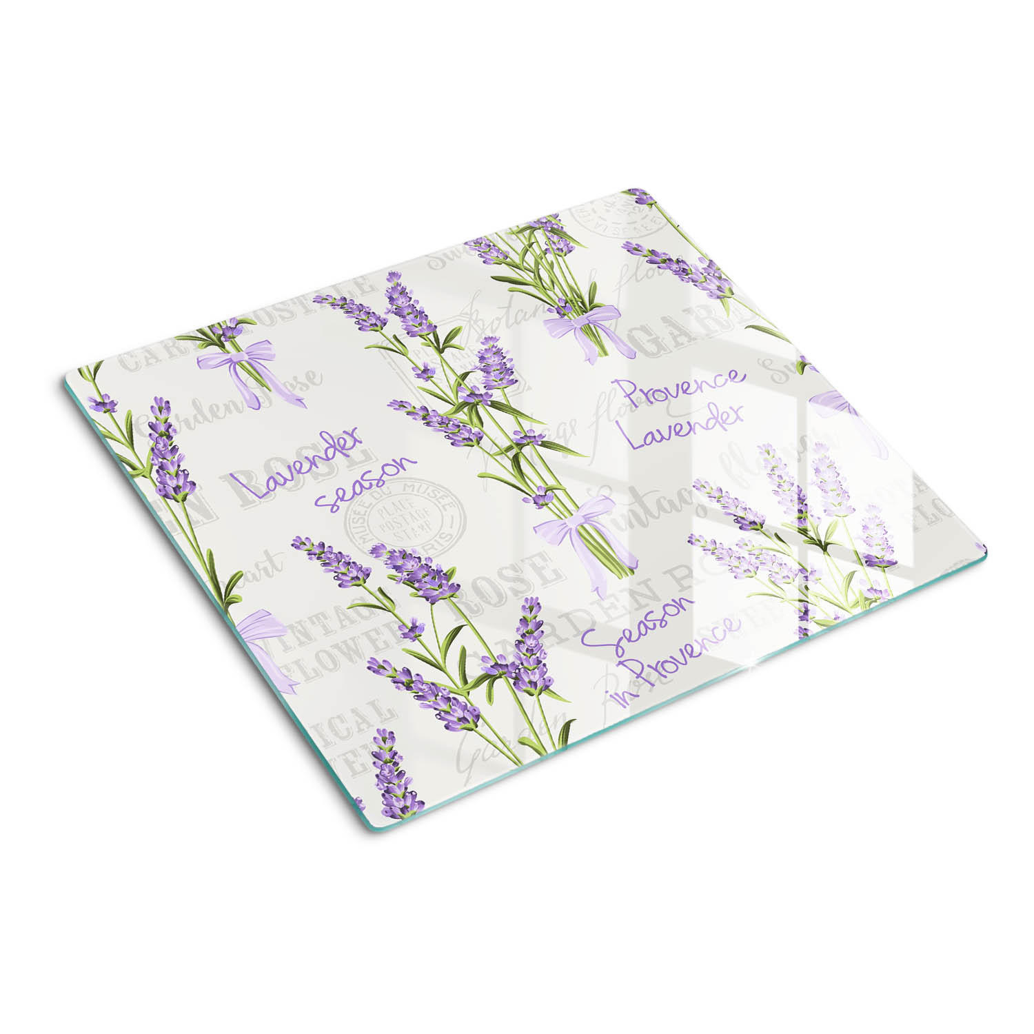 Tulup Glasplatte Lila 60x0.4x52 cm