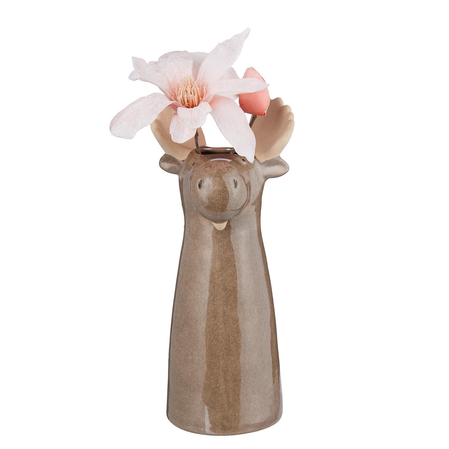 VASE Moose Elch - Braun, Keramik (28cm) - BUTLERS