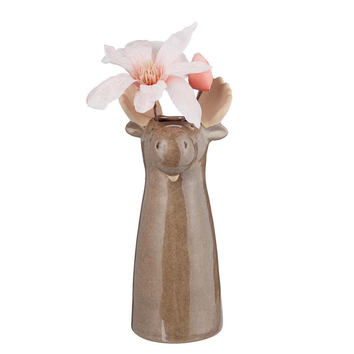 VASE Moose Elch - Braun, Keramik (28cm) - Butlers