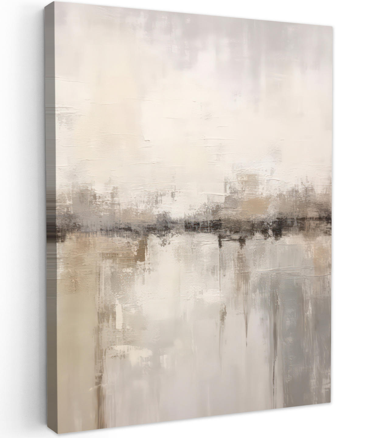 LEINWANDBILD Moderne Kunst - Abstrakt - Beige 30x40 cm - Beige, Textil (30/40cm) - MuchoWow