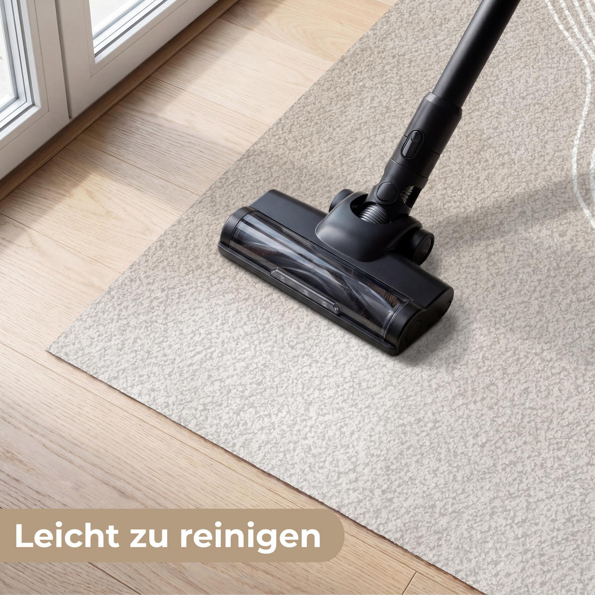 FUSSMATTE Wellenlinien - Fließend - Sandfarben Fußabtreter 150x90 cm - Beige, Kunststoff (150/90cm) - MuchoWow