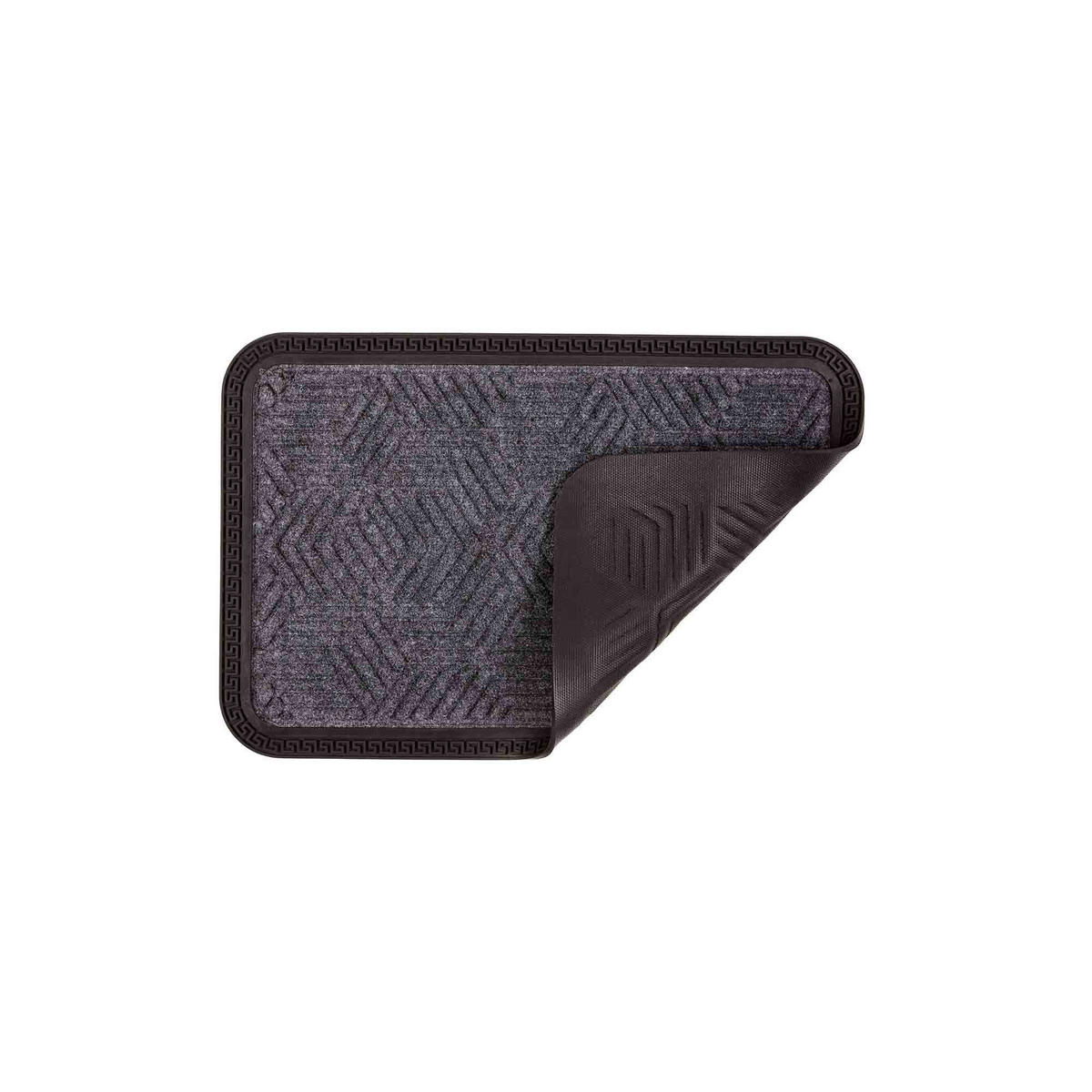 FUSSMATTE FÜR INNEN & AUßEN BORDER STAR - Dunkelgrau, Textil (40/60cm) - Astra