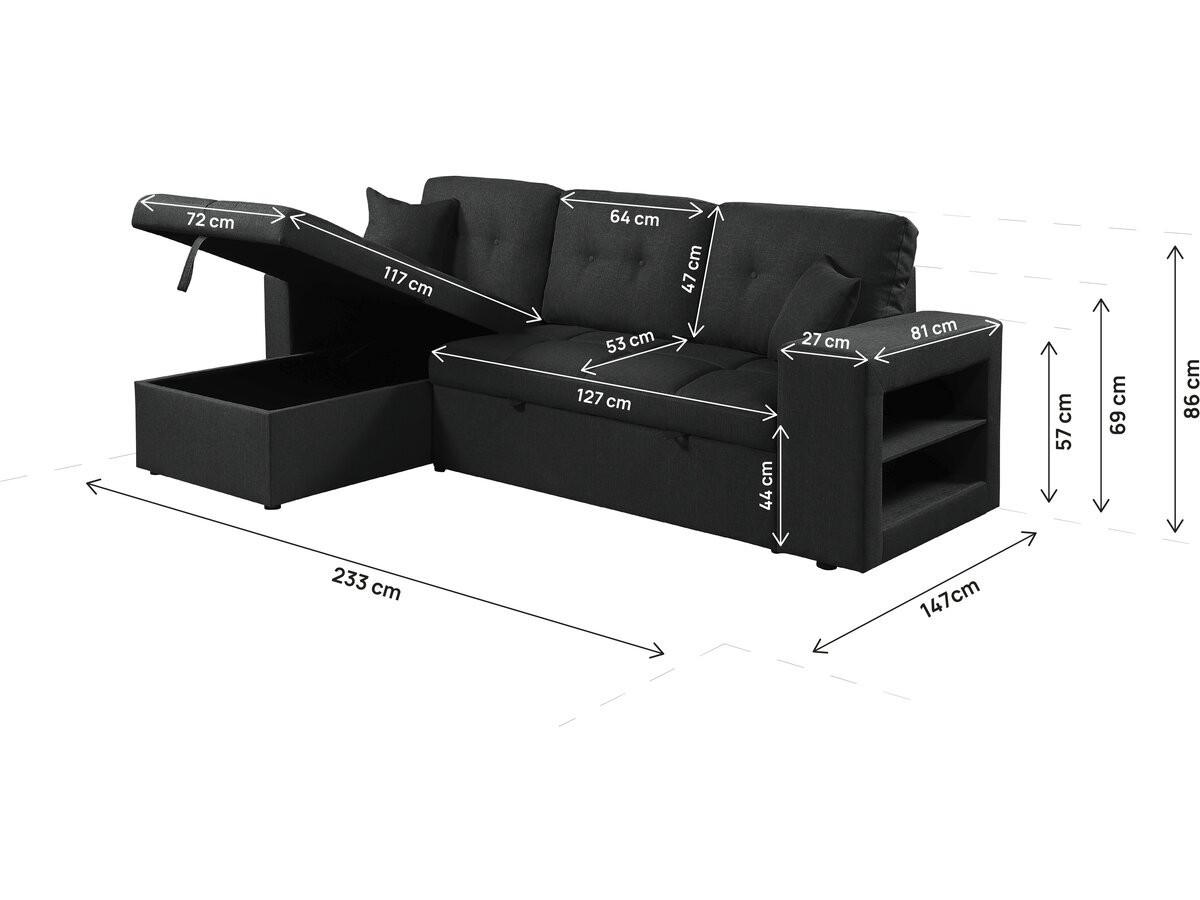 ECKSOFA axel Grau - Grau, Textil (82/233cm) - Habitat Garten
