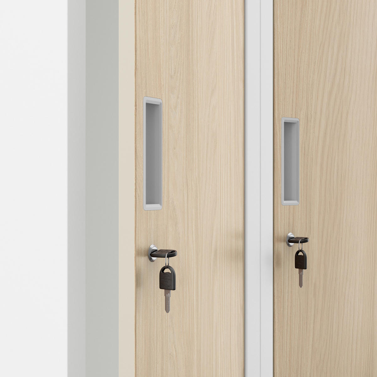 ZWEIFACH-PUTZSCHRANK KACPER II 180x60x50 cm - Weiß/Sonoma Eiche, Metall (60/180/50cm) - Jan Nowak