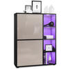 HIGHBOARD Cuba Türen in Sandgrau Hochglanz - Sandfarben, Holzwerkstoff (79/105.5/35.5cm) - Vladon