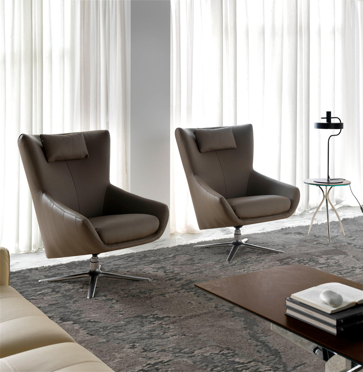 SESSEL Kunstleder Nerz 76 /90 /100 cm - Grau, Textil (76/100/90cm) - ANGEL CERDA