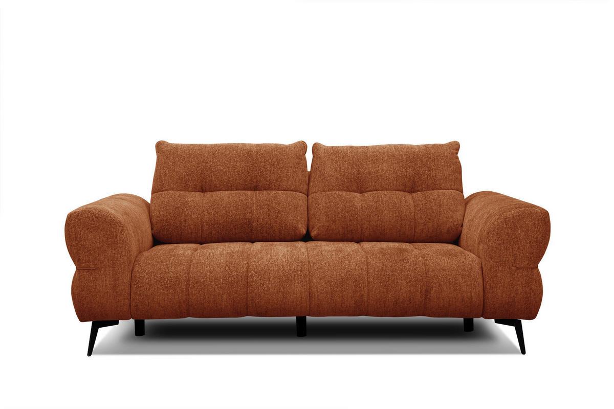 SOFA SALVINI 3-Sitzer, orange - Orange, Holz/Textil (237/88/99cm) - Courtois Laville