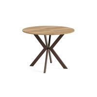 ESSTISCH EVO - Hellbraun/Braun, Holzwerkstoff/Metall (90/90/76cm) - Meblini