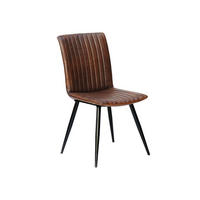 STUHL Echtleder (Büffel) 45 x 62 x 88 cm braun IRON LABEL #09 - Braun, Leder (45/88/62cm) - Massivmoebel24