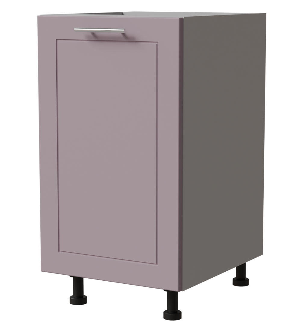 UNTERSCHRANK Bari D1D/45 Grau / RAL 4009 pastellviolett 45 / 50 / 82cm - Violett/Grau, Holz/Holzwerkstoff (45/82/50cm) - Feldmann-Wohnen