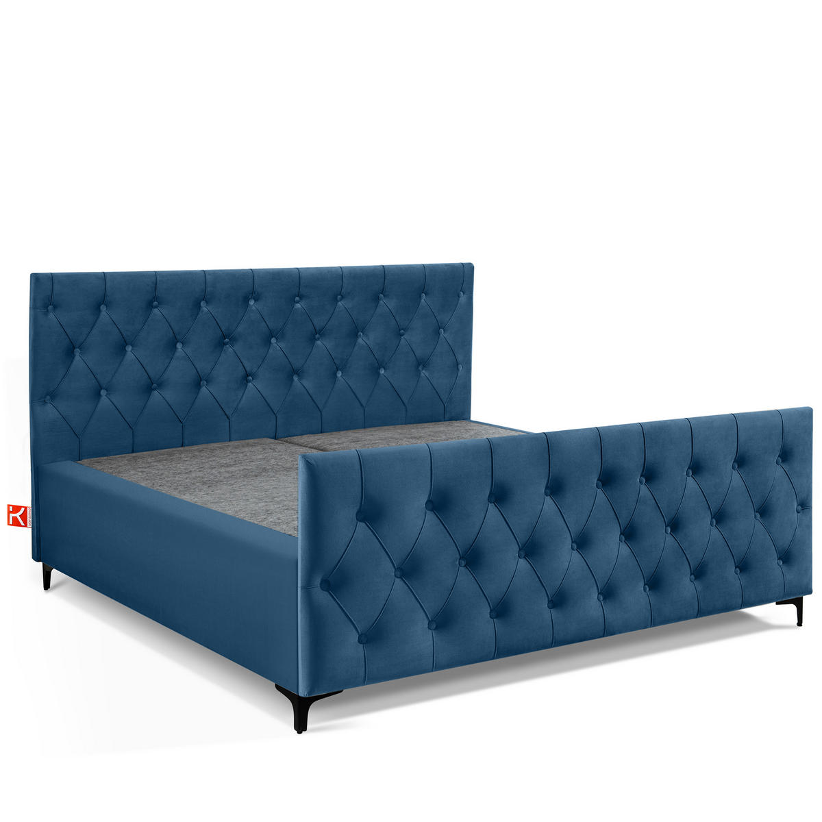 POLSTERBETT ARDEA, Marineblau - Schwarz/Dunkelblau, Holz/Holzwerkstoff (180/200cm) - KONSIMO®