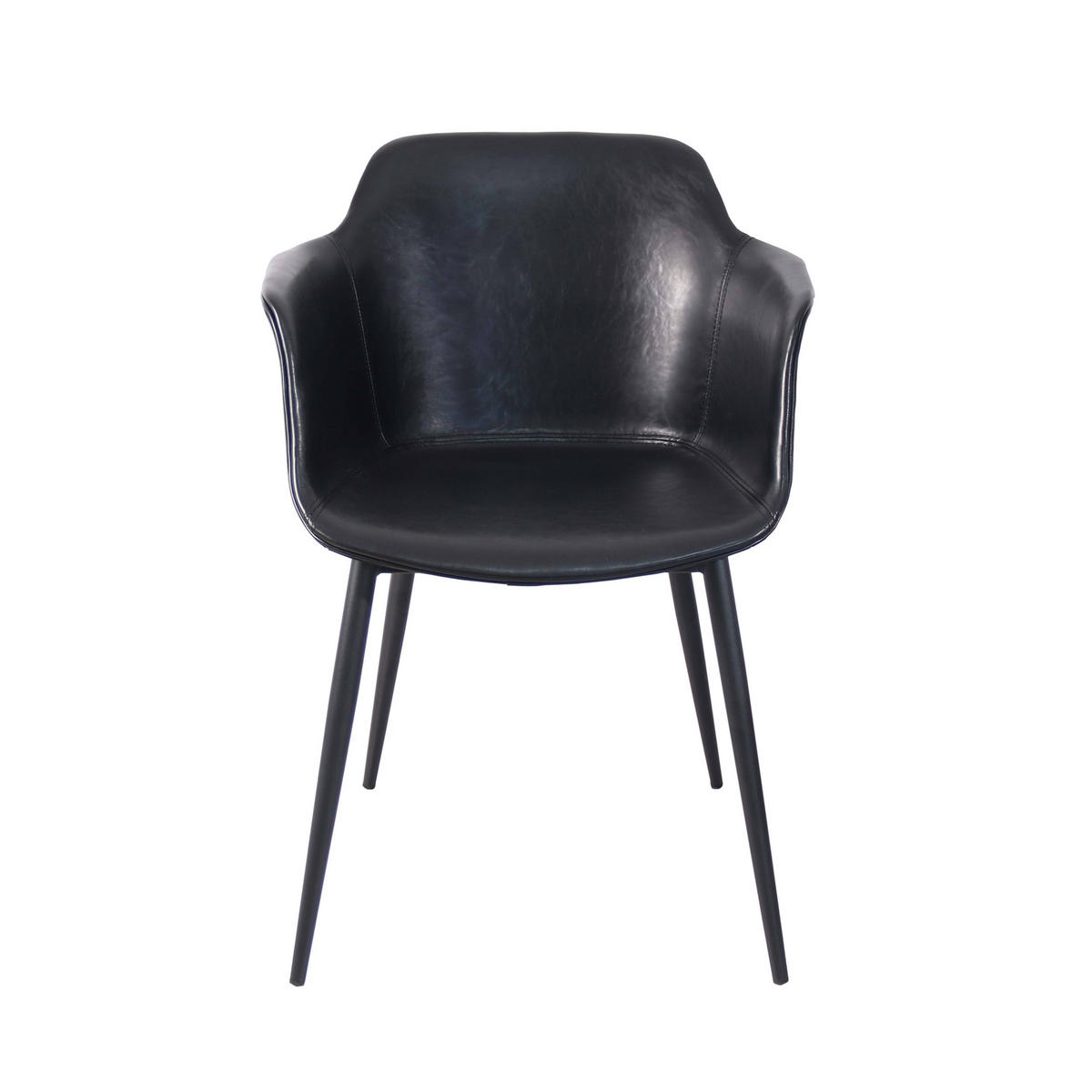 ARMLEHNENSTÜHLE 2-tlg., Schwarz - Schwarz, Textil (58/83/58cm) - Oviala