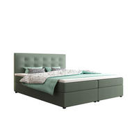 BOXBETT FADO 22 mit Matratze H3, Bonell und Topper 160x200 Cosmic 16 - Hellgrün, Holz/Textil (160/200cm) - Bedante
